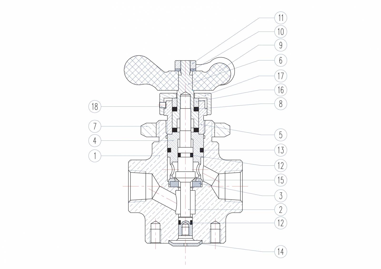 YG Needle Valve Breakdown View