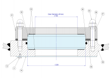 45 bar Flat Disk Viewport (frame welded)